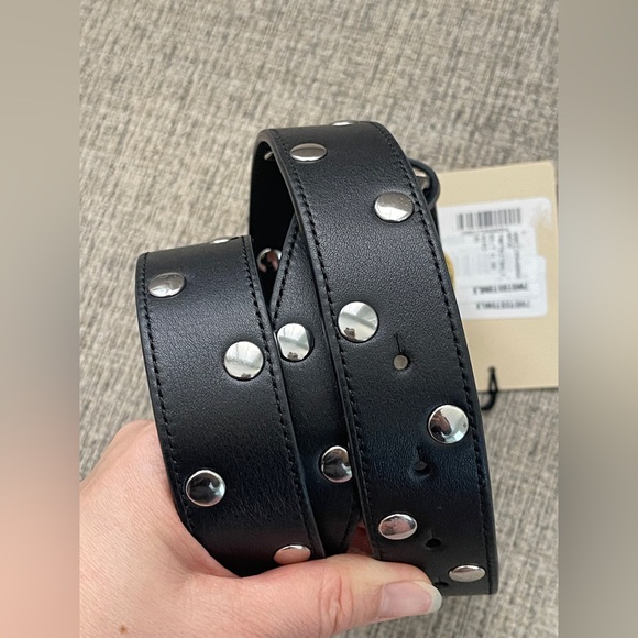 Valentino Black Belt with Gold Buckle size 95/38 - Picture 4 of 7